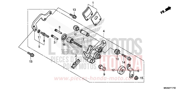 MACHOIRE DE FREIN DE PARKING de Integra 750 PEARL GLARE WHITE (NHB53) de 2019